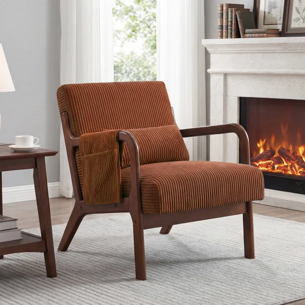 Mid-century Solid Wood Frame Office Chair