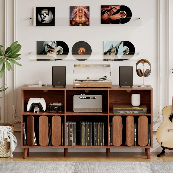 Vinyl Record Storage Cabinet